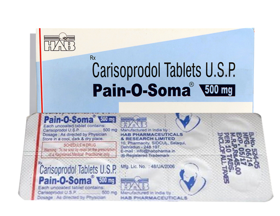 Pain O Soma (Carisoprodol) 500 mg